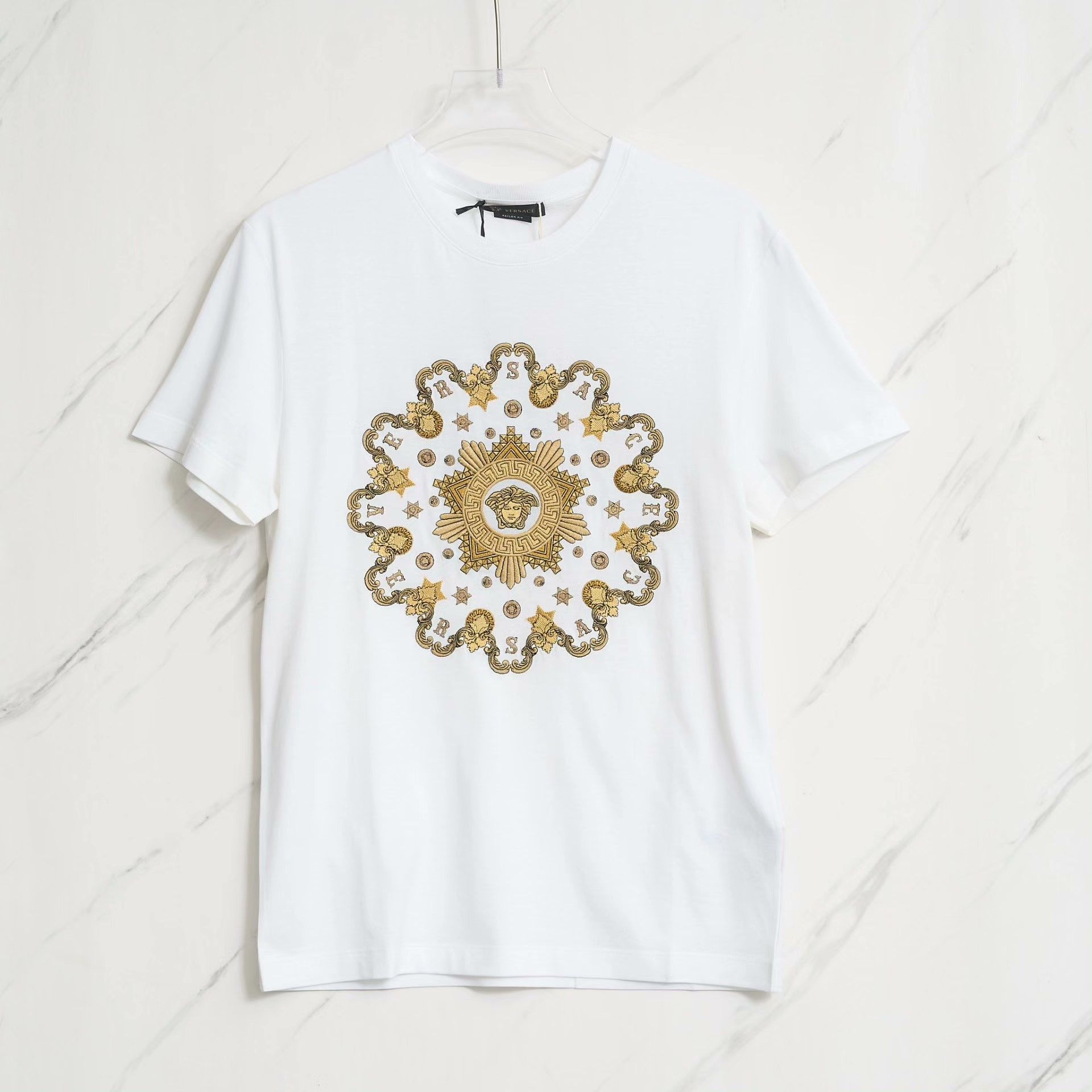 Versace Versace Men's Medusa Embroidered T-shirt Size US M / EU 48-50 / 2 - 1 Thumbnail