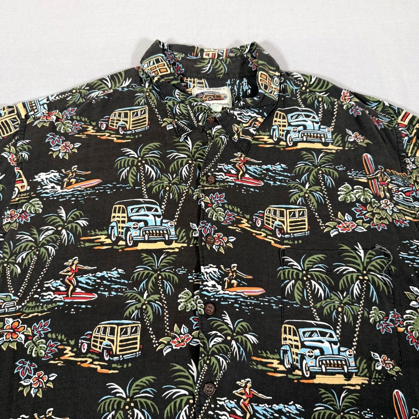 Reyn Spooner Reyn Spooner Shirt Mens 2XL Rayon Eddy Y Woody Wagon Surf Hawaiian Japan Aloha Size US XXL / EU 58 / 5 - 2 Thumbnail