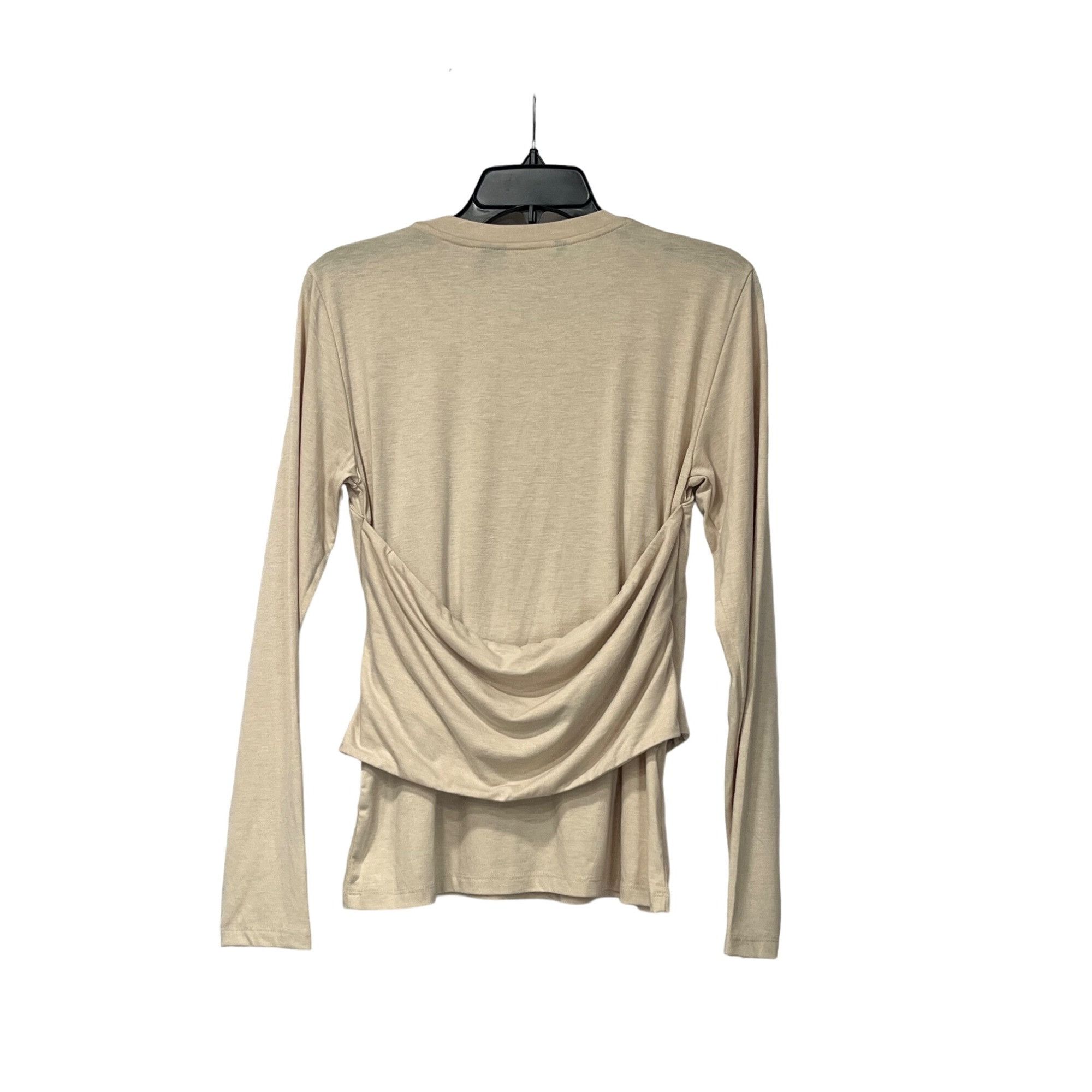 Other Vero Moda Nelly Ruched Knit Top, Oat, Sz. L Size L / US 10 / IT 46 - 10 Thumbnail