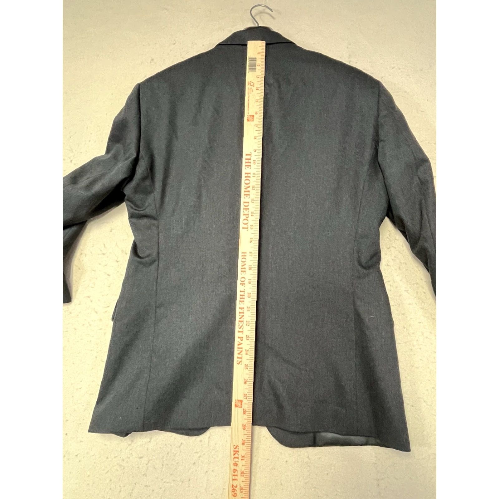 Pronto Uomo Pronto Uomo Blazer Mens 40S Wool 2-Button Close Dark Gray Single-Breasted Notch Lapel Tailored Regular Mens Blazer 40S Gray Wool Jacket Size 40R - 4 Thumbnail