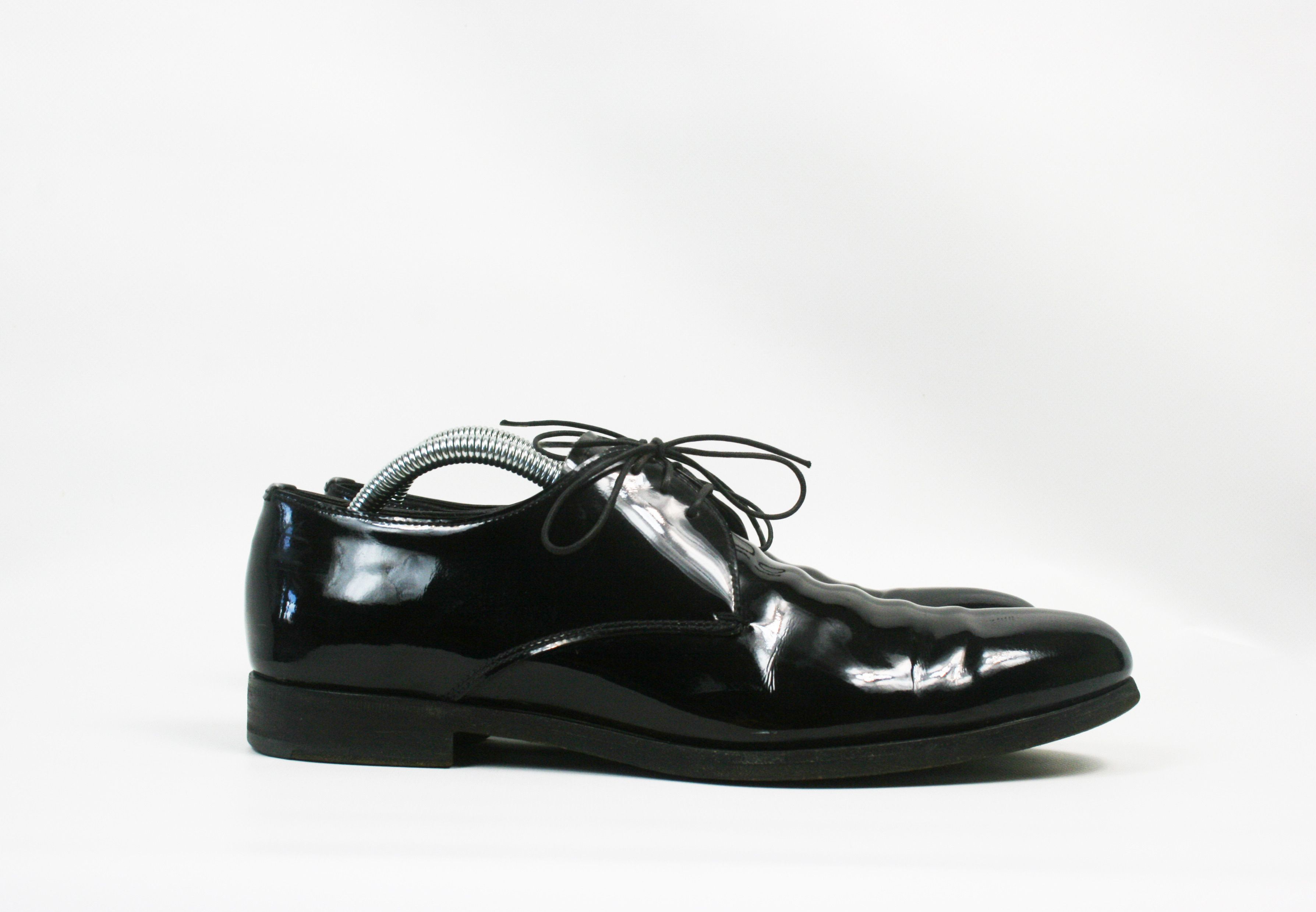 Prada 2008 Mainline Patent Leather Derby Shoes Size US 8 / EU 41 - 2 Thumbnail