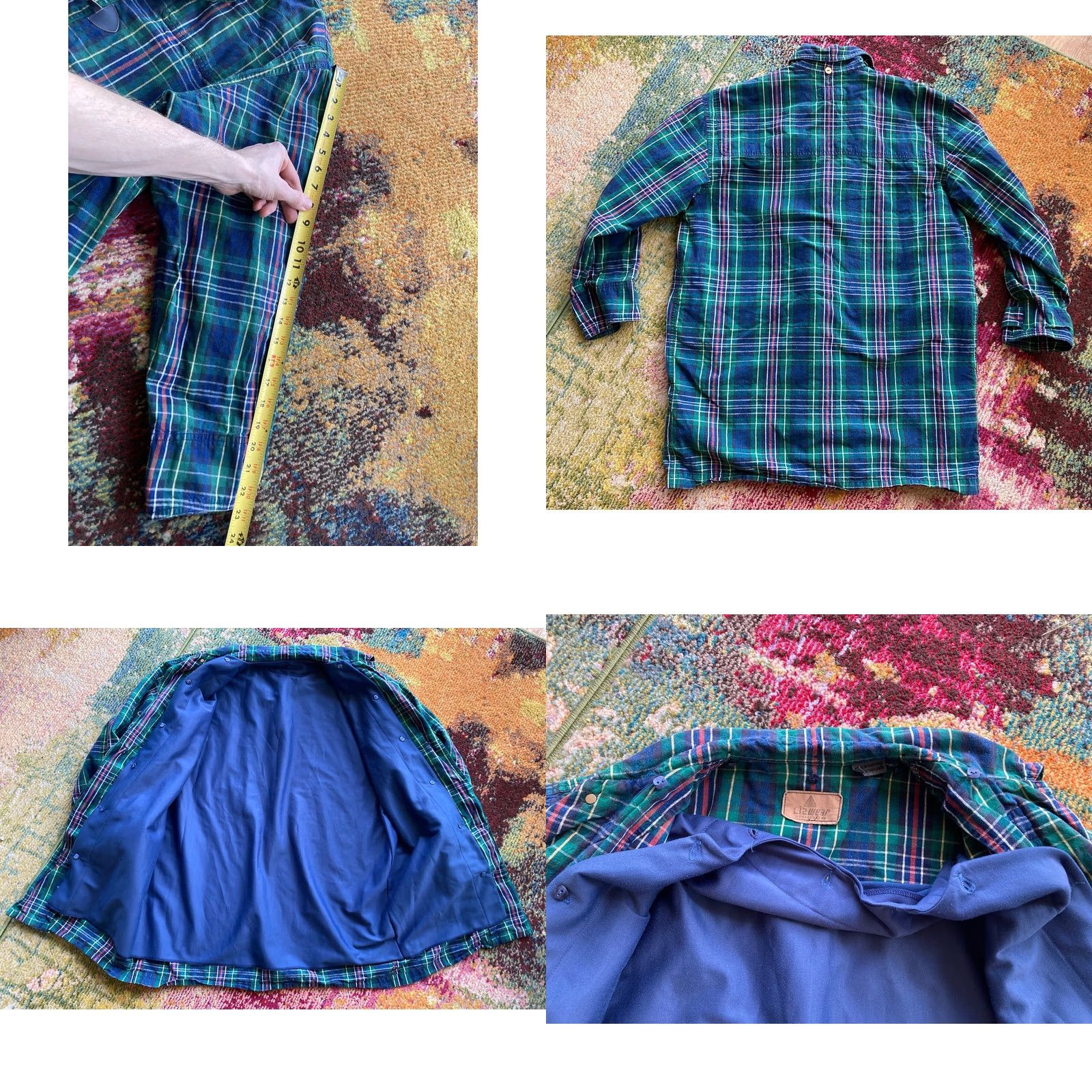 Vintage VINTAGE Lizwear Coat Plaid Chore Blue 90s Long Overcoat M Women’s Jacket with Lined Removable Liner Size Medium Nautical Oversized Size M / US 6-8 / IT 42-44 - 8 Thumbnail