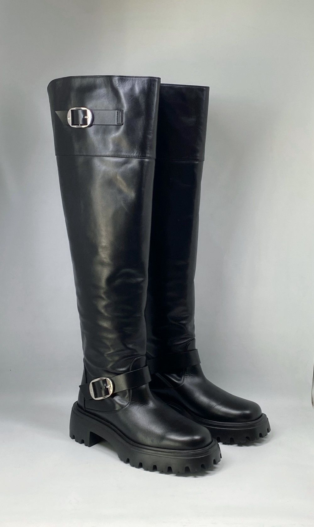 Stuart Weitzman Stuart Weitzman Buckle-Accented Leather Tall Boots size 7 Size US 7 / IT 37 - 3 Thumbnail