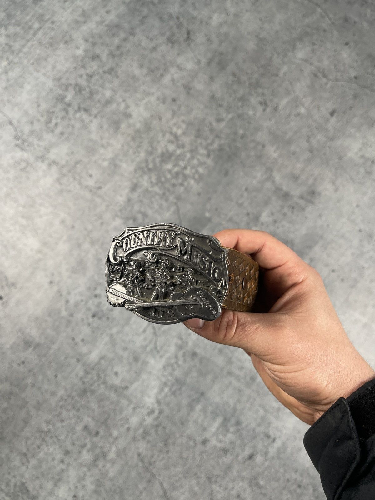 Japanese Brand × Leather × Vintage Vintage 1991 Country Music Lather belt Size ONE SIZE - 4 Thumbnail