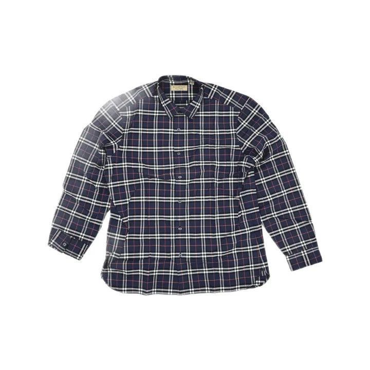 Burberry Burberry Burberry Navy Plaid Long Sleeve Shirt for Men-250 Size US XXL / EU 58 / 5 - 2 Thumbnail