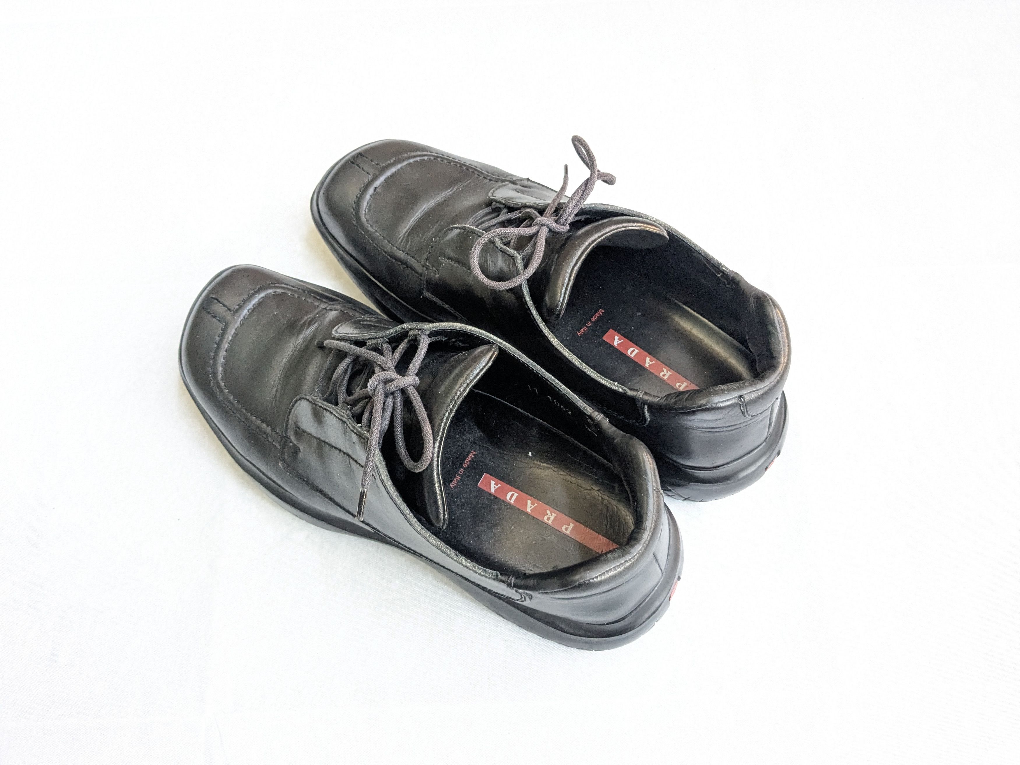 Prada Prada Hiking Sneakers Black 9.5 Leather Vibram Y2K Size US 9.5 / EU 42-43 - 13 Thumbnail