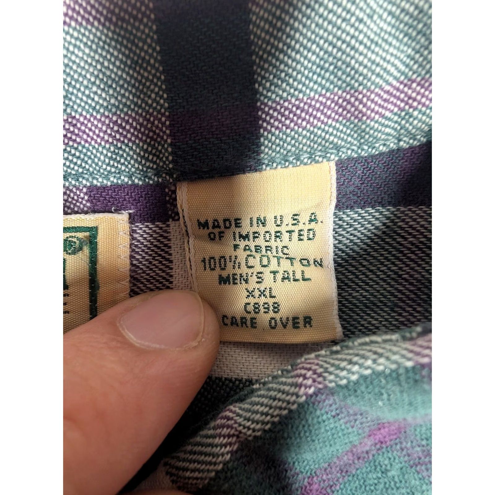 Vintage VINTAGE L.L. Bean Shirt Mens 2XLT Green Plaid Flannel Long Sleeve Button-Up USA Mens Tall 2XLT Casual Fall Womens? Size US XXL / EU 58 / 5 - 6 Thumbnail