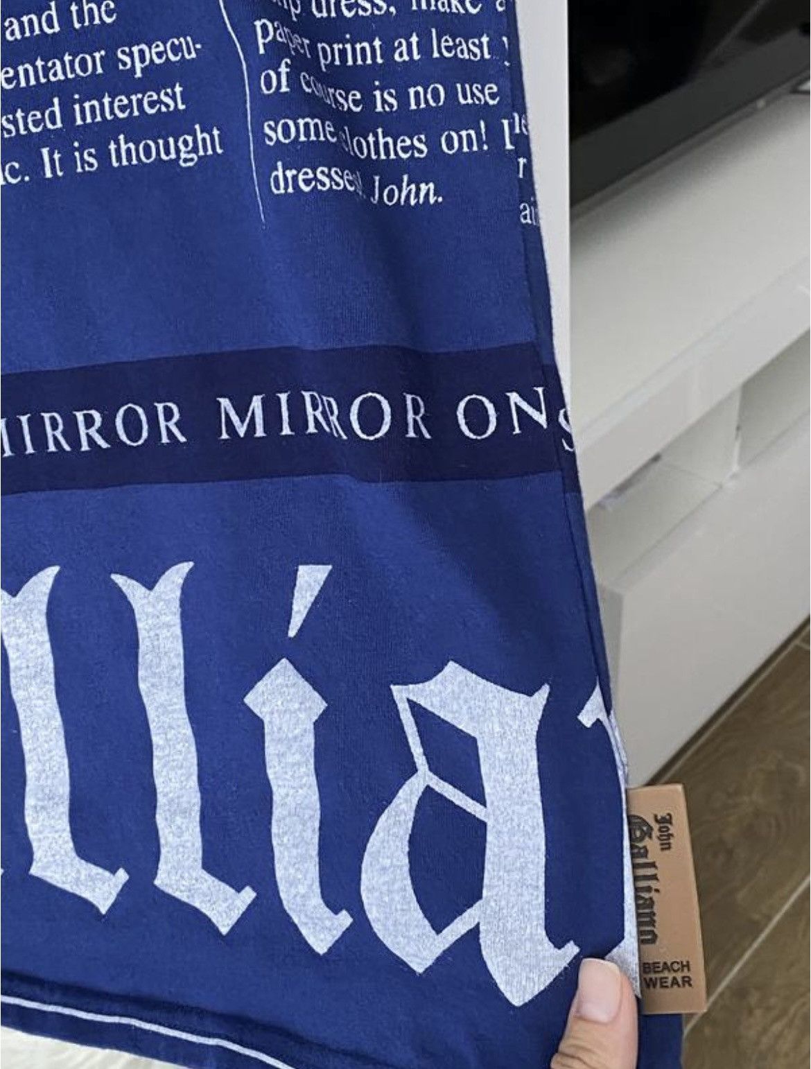 Dior × John Galliano × Vintage Vintage Galliano 2000s newspaper gazette print logo t shirt Size US M / EU 48-50 / 2 - 7 Thumbnail