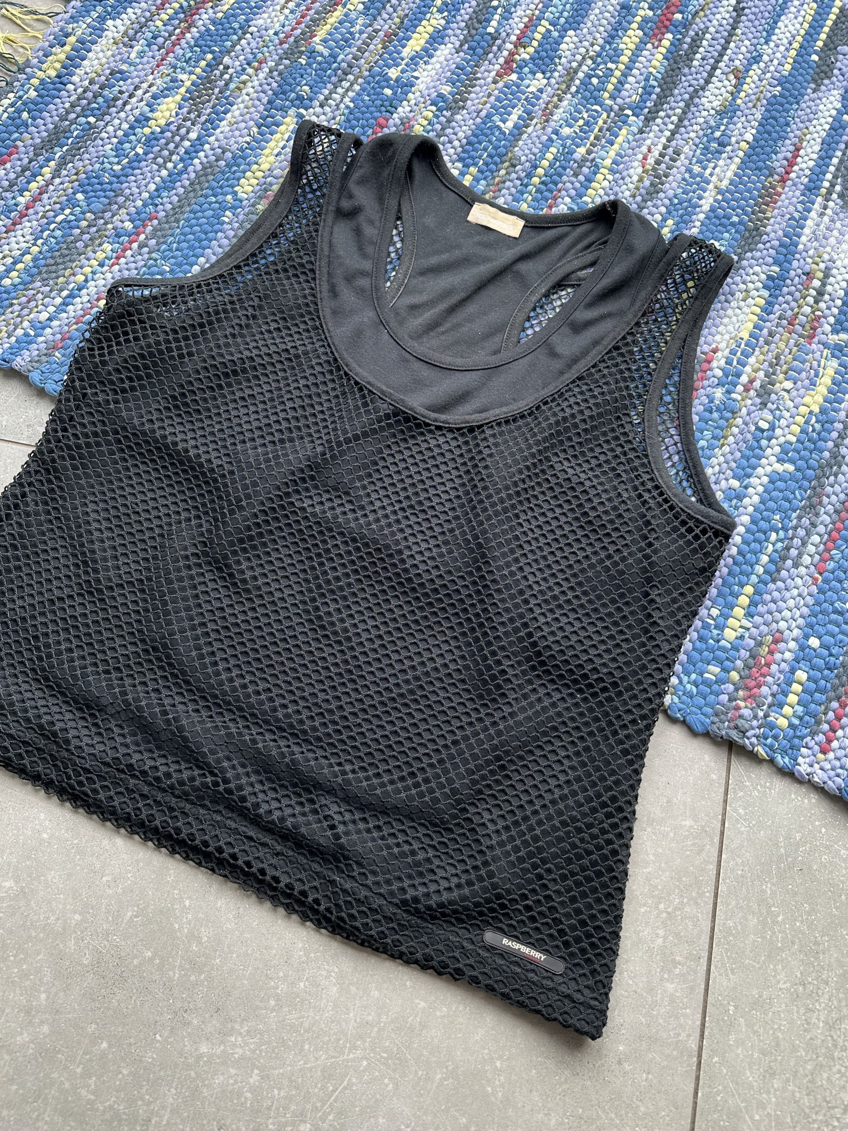 image of Avant Garde x Vintage Mesh Tank Top in Black, Women's (Size Large)