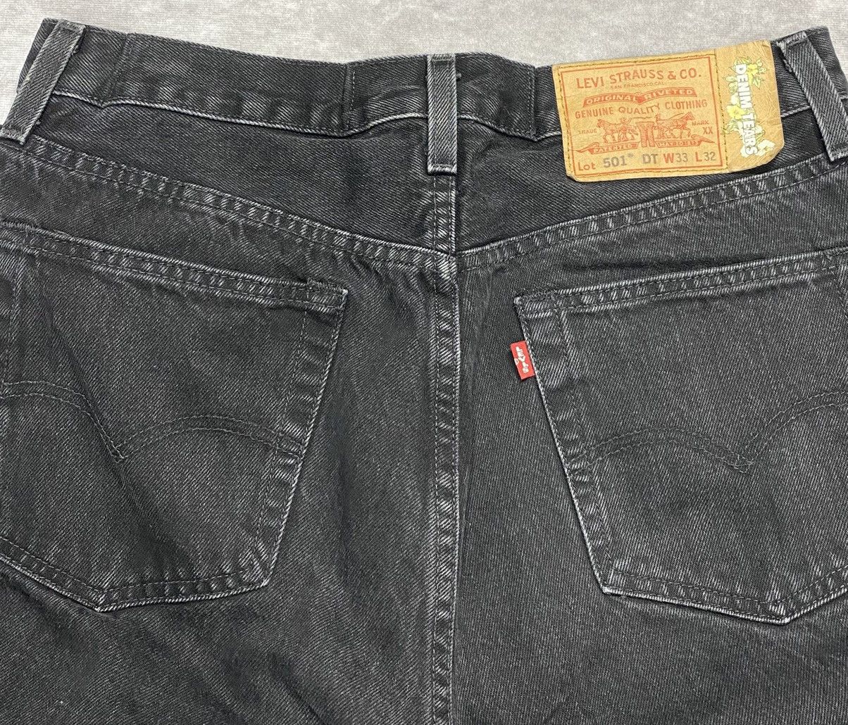 DENIM TEARS × Levi's Denim Tears x Levi’s 501 Straight Leg Black Denim Jeans Size US 31 - 2 Thumbnail