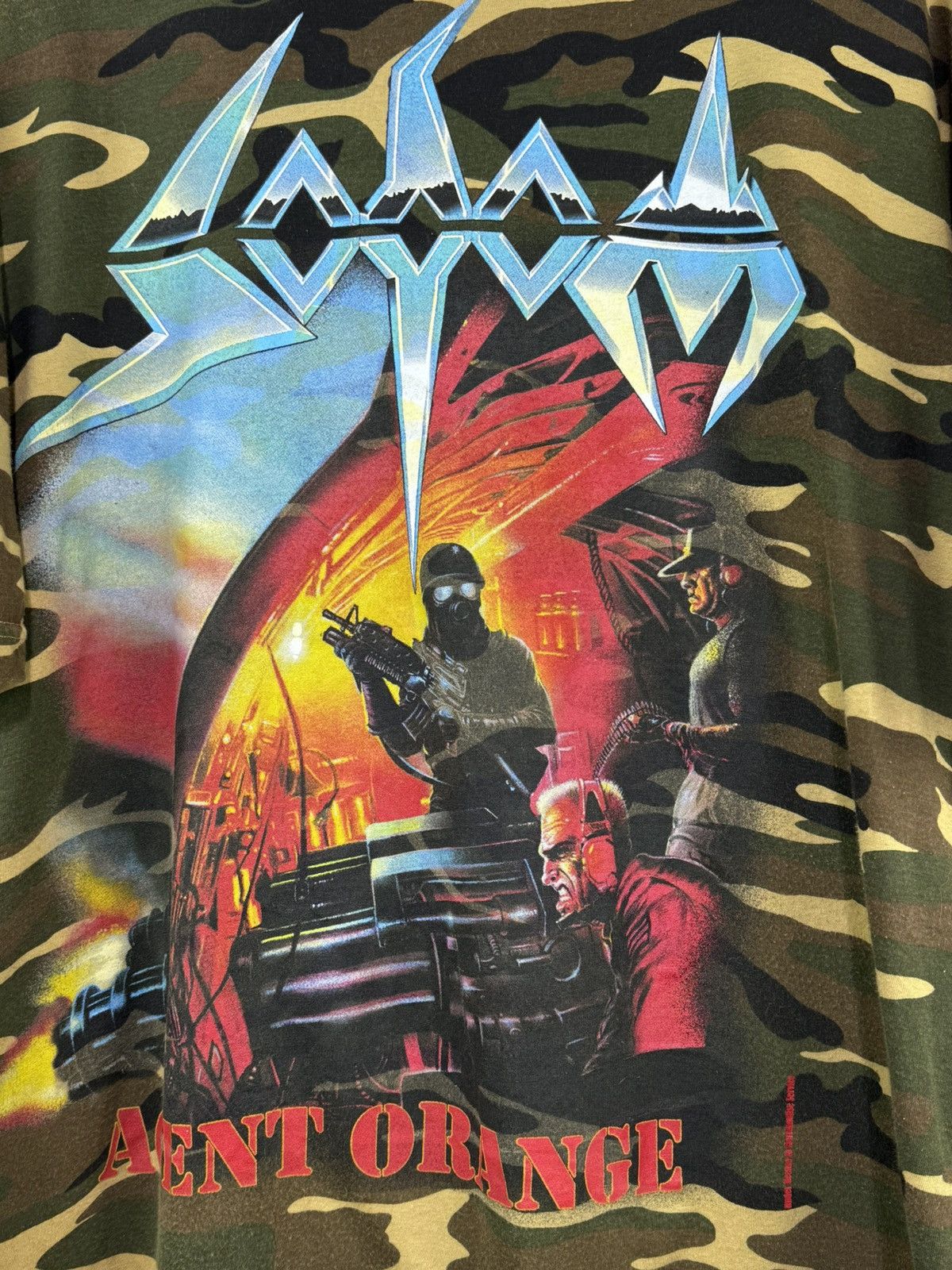 Band Tees Vintage Sodom Agent Orange Camouflage Military Metal T-Shirt Size US XXL / EU 58 / 5 - 3 Thumbnail