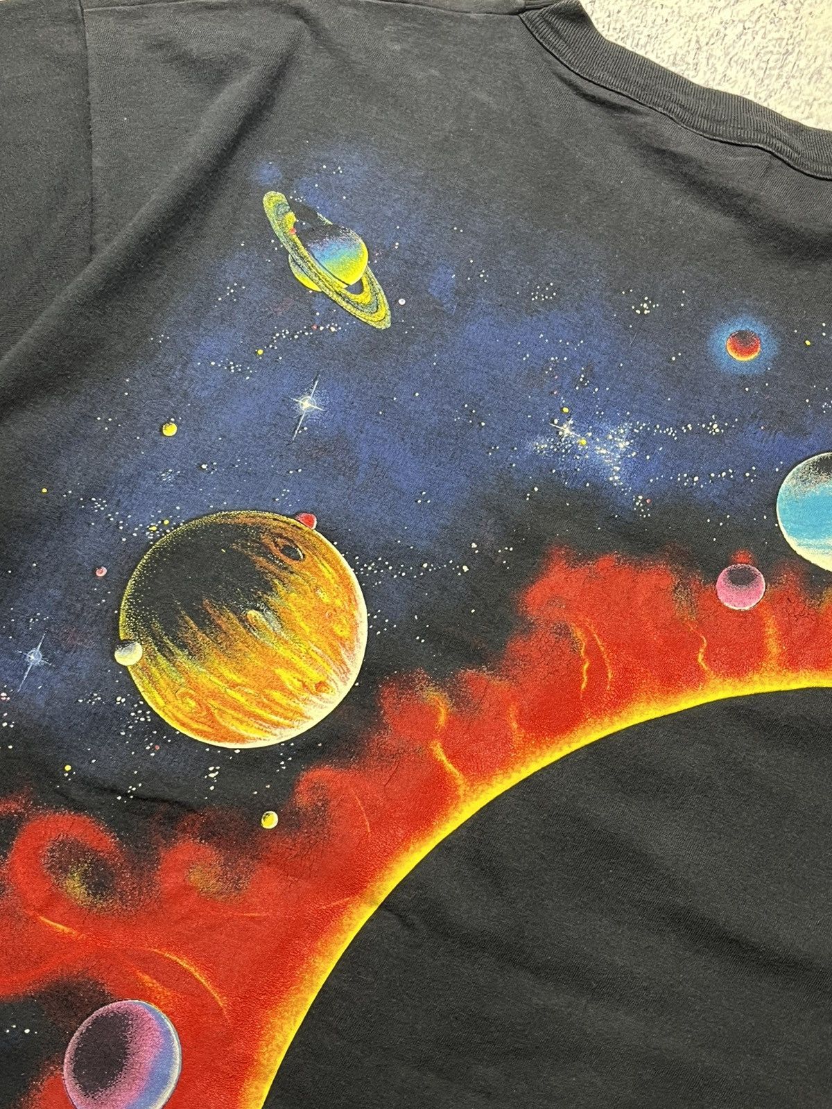 Vintage 1990 Vintage Peter Kull Solar System Graphic T-Shirt 90s Size US XL / EU 56 / 4 - 21 Thumbnail
