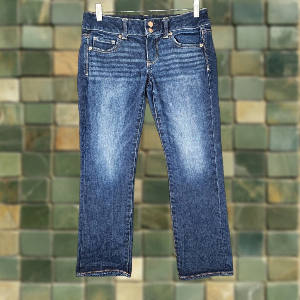American Eagle Outfitters VINTAGE American Eagle Artist Jeans Women Size 4 Waist 30 Inseam 24 Stretch Blue - Womens Jeans Size 27" / US 4 / IT 40 - 1 Thumbnail