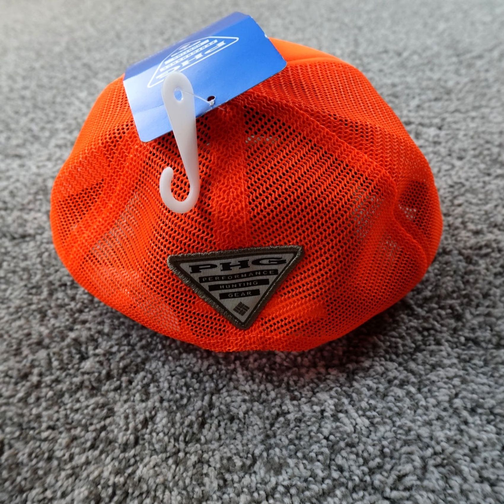 Vintage Columbia Hat Cap Mens One Size Blaze Orange Adjustable Snap Back PHG Outdoor Hunting Size 44L - 4 Thumbnail
