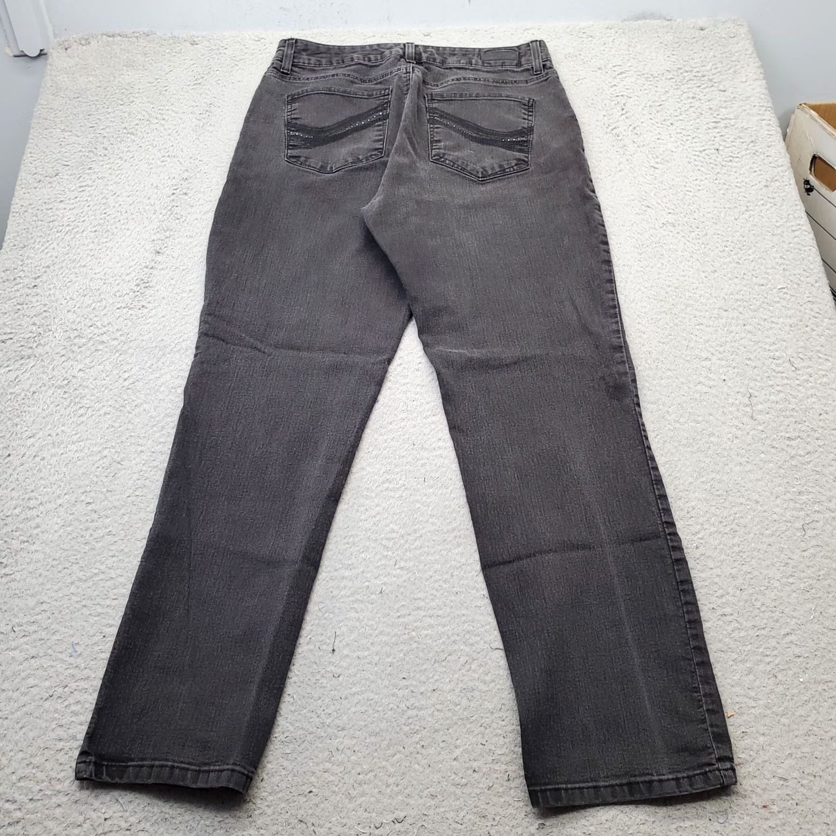 Lee Lee Jeans Womens Black Denim Classic Fit Stretch Low Rise Straight Leg Jeans Size 30" / US 8 / IT 44 - 2 Thumbnail