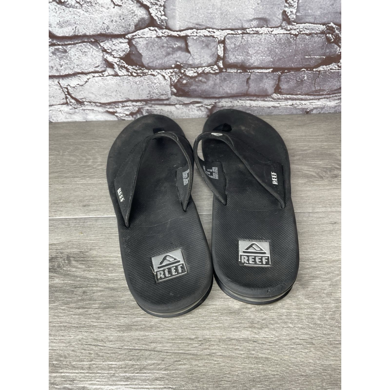 REEF Reef Black Synthetic Bottle Opener Foam Flip Flop Sandals Me Size US 13 / EU 46 - 4 Thumbnail