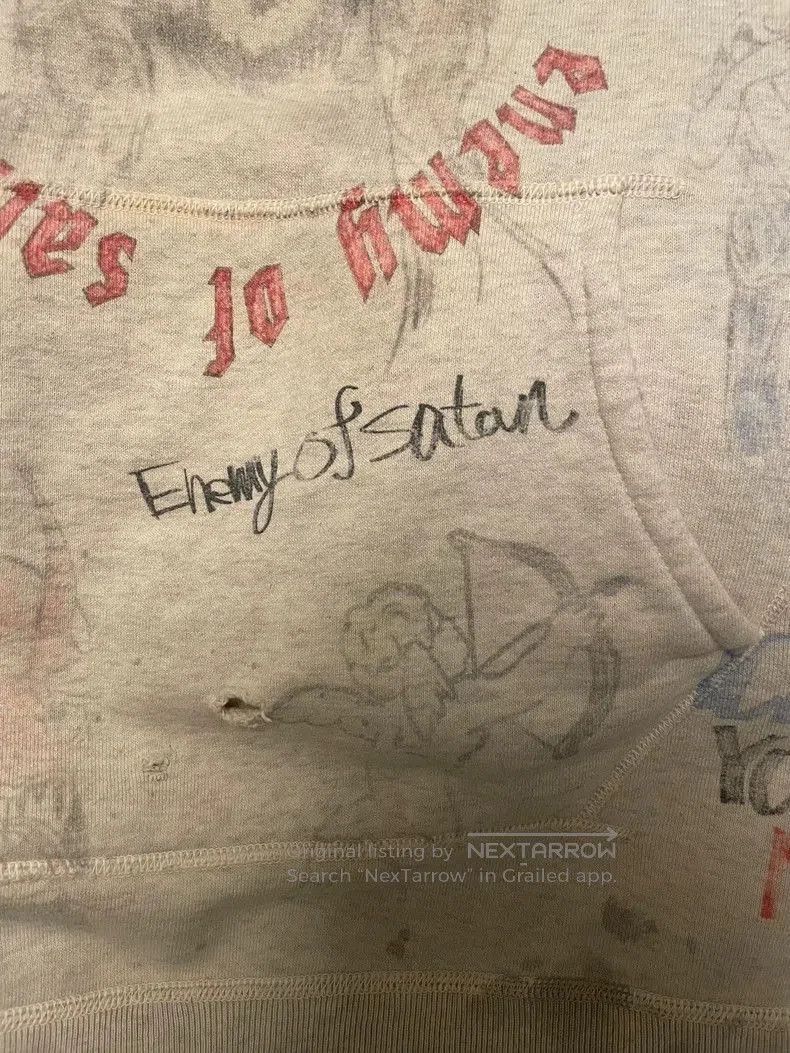 Saint Michael Vintage Saint Michael Graffiti Hoodie. Size US L / EU 52-54 / 3 - 4 Thumbnail
