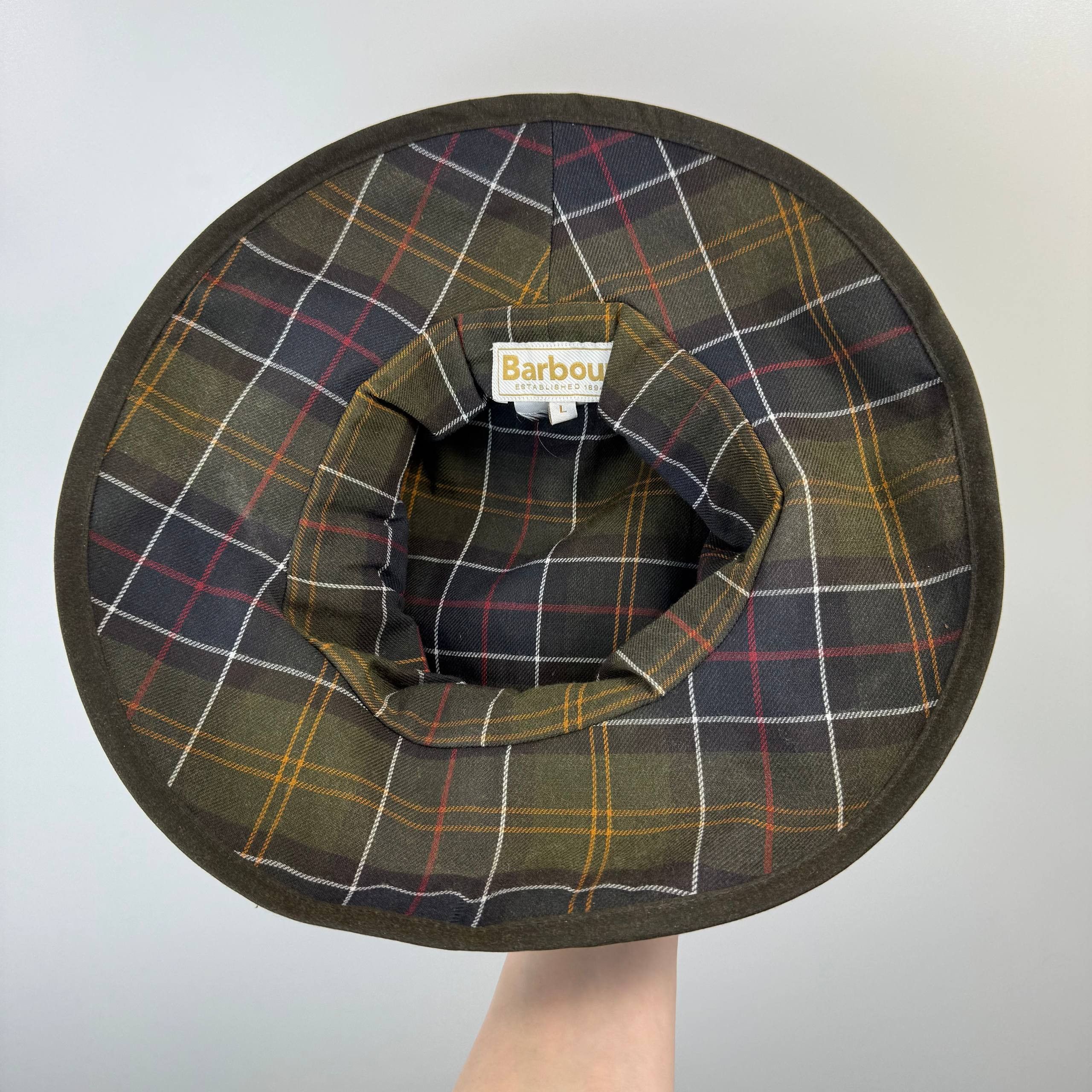 Barbour Barbour Waxed Rain Hat Olive Green Bucket Hat Size L Size 36 - 6 Thumbnail