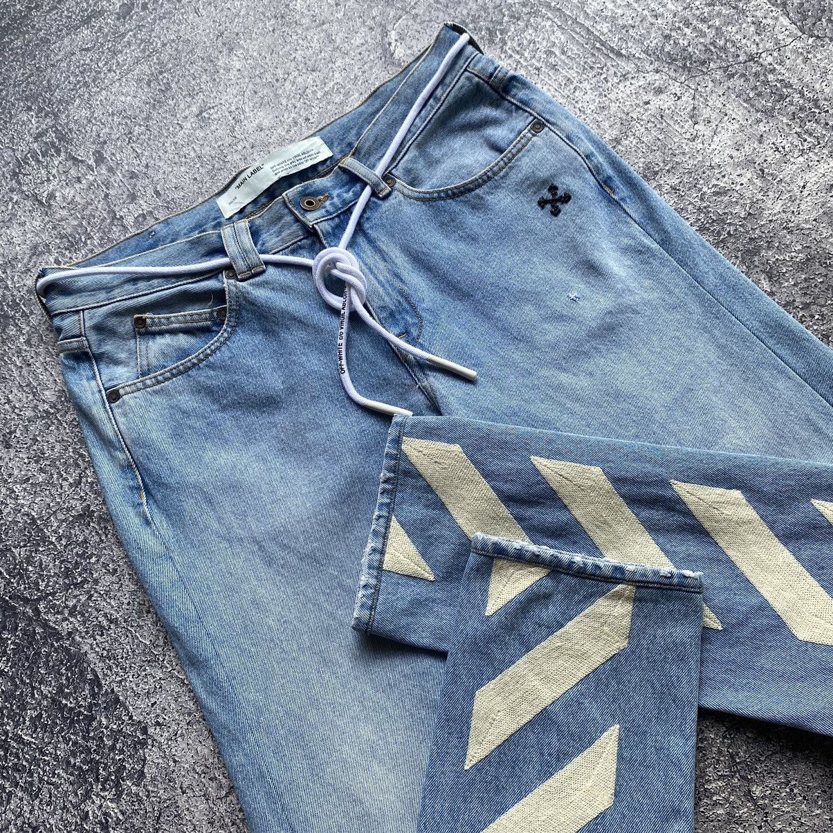 Off-White OFF-WHITE Diagonal Stripe Jeans Size US 33 - 7 Thumbnail