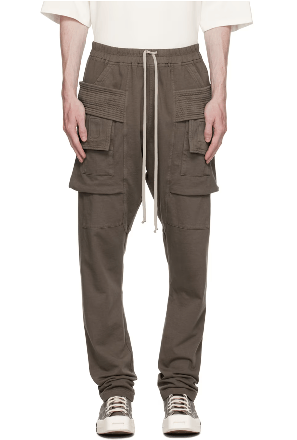 image of Rick Owens Drkshdw Grey Creatch Cargo Sweatpant, Men's (Size 34)