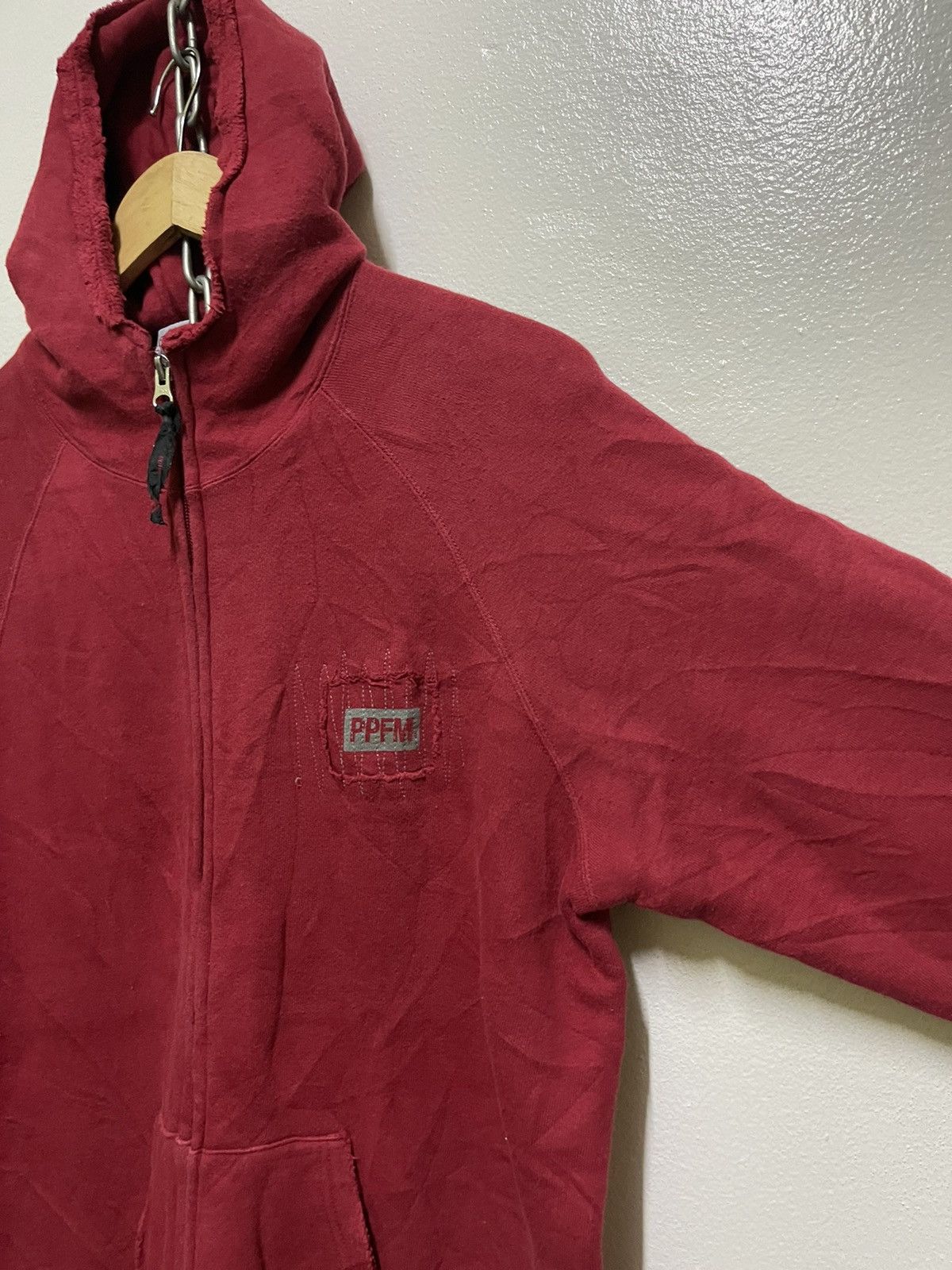 Japanese Brand PPFM Zipper Hoodie Distressed Size US L / EU 52-54 / 3 - 6 Thumbnail