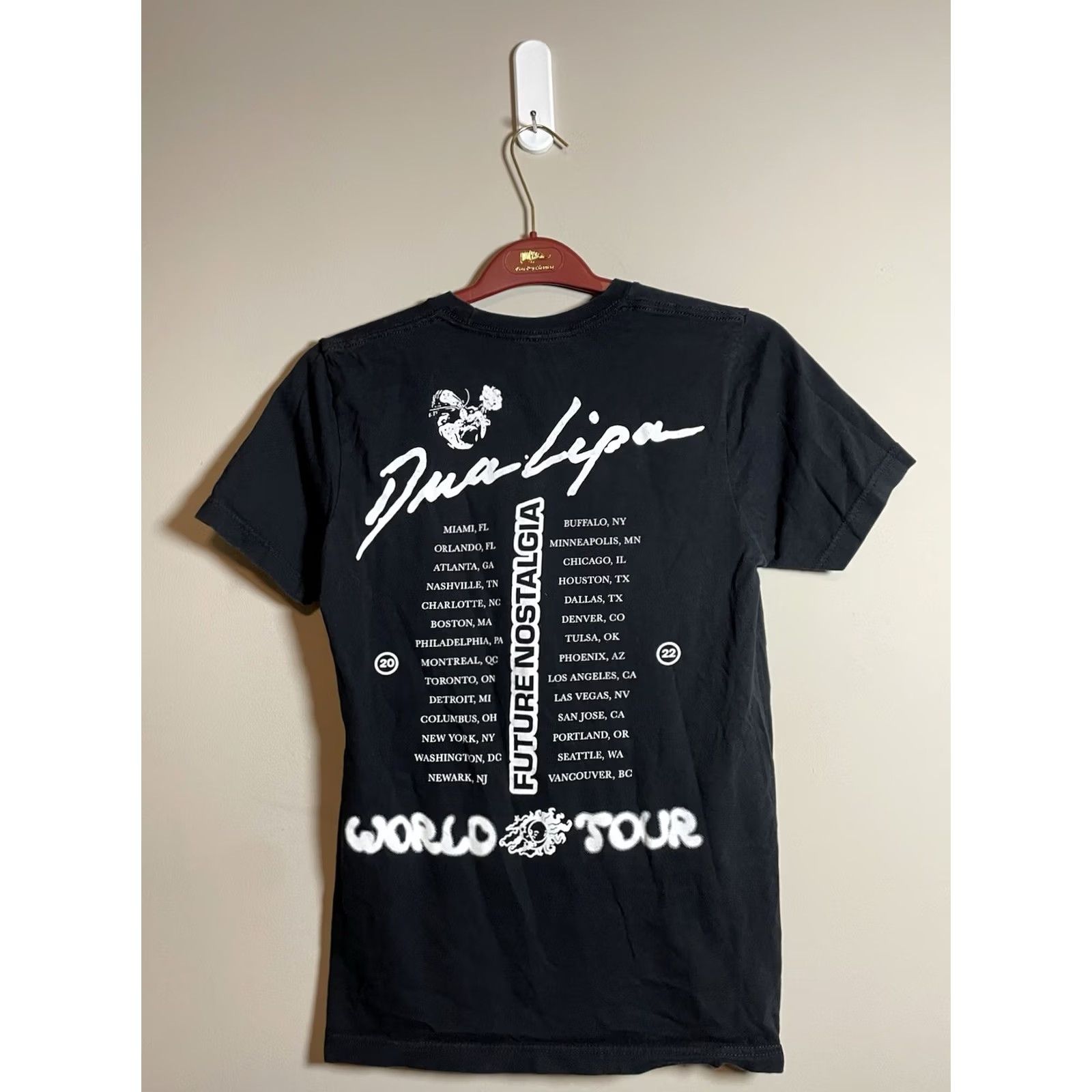 Vintage Dua Lipa Future Nostalgia Shirt Women M Black 2022 World Tour Concert Graphic Print Crew Neck Short Sleeve T-Shirt Vintage? No Size M / US 6-8 / IT 42-44 - 5 Thumbnail