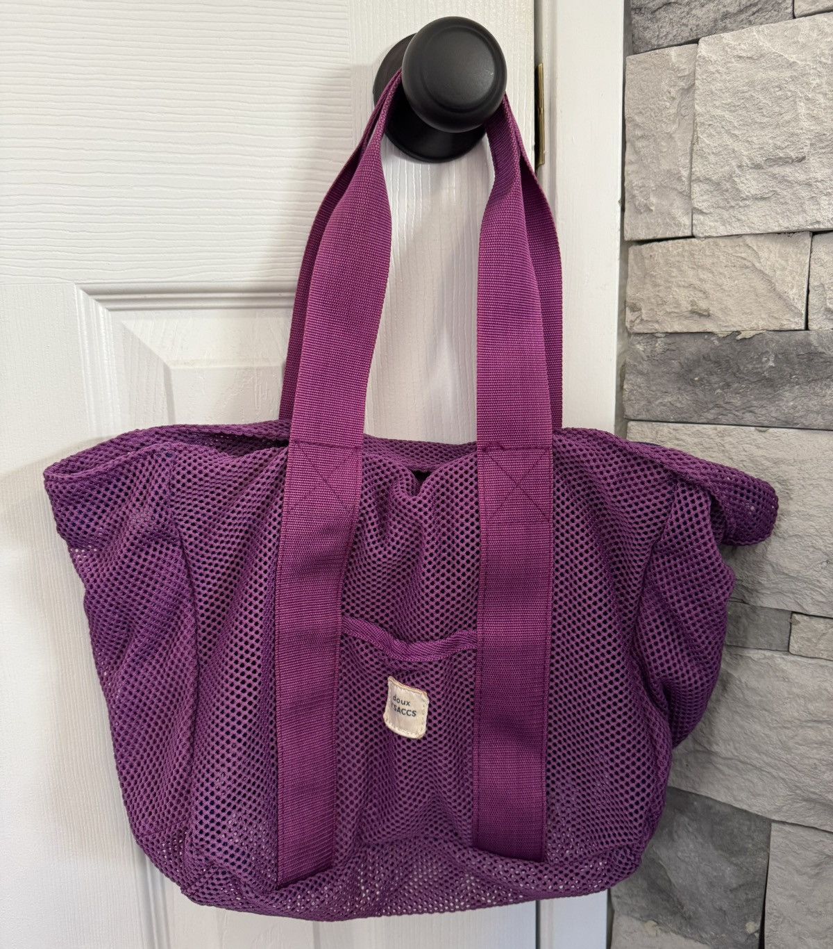 Y’SACCS Yohji Yamamoto Purple Mesh Tote Bag Made in Japan