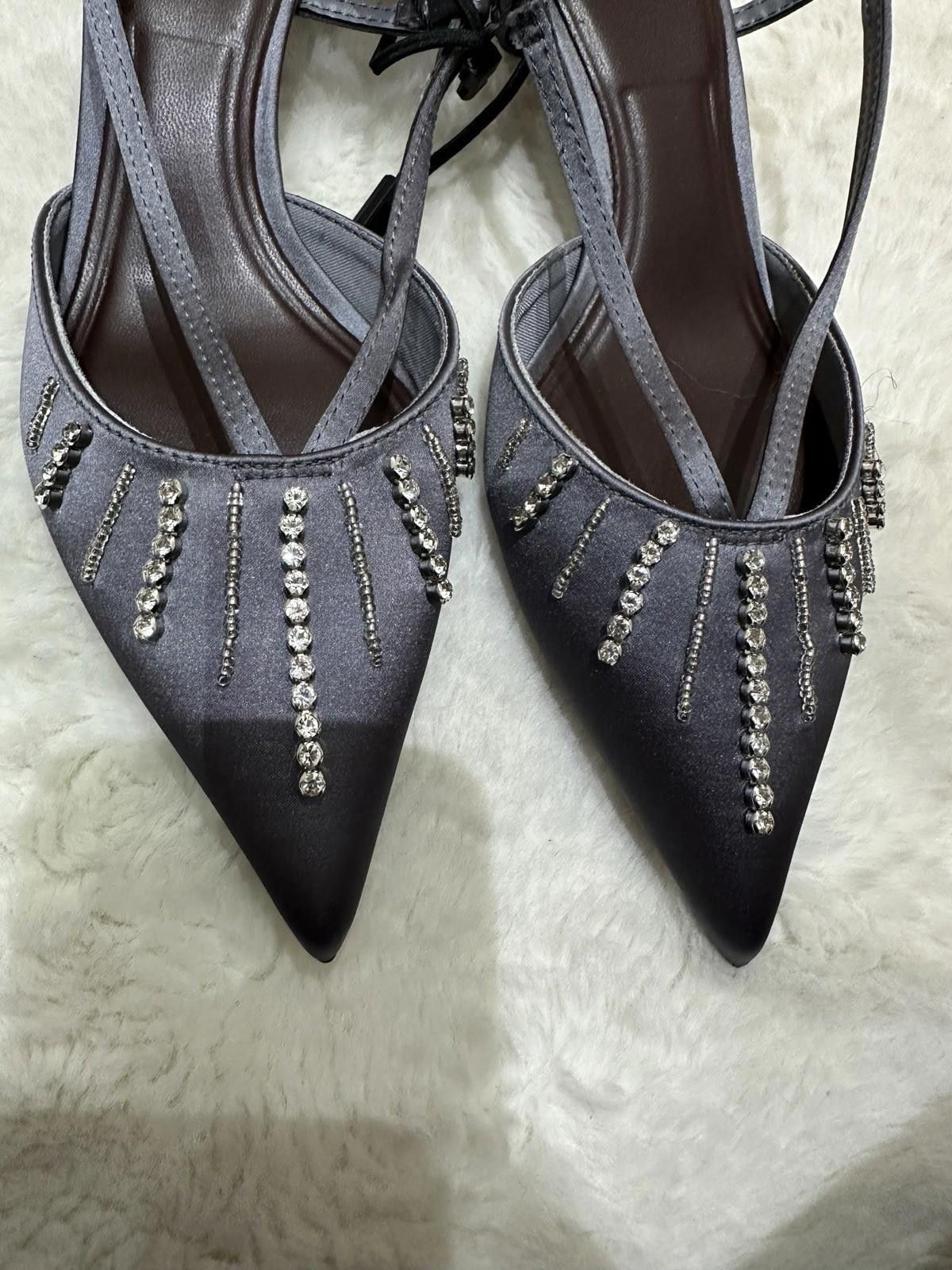Zara Zara Grey Pointed Shoes Size US 6 / IT 36 - 3 Thumbnail