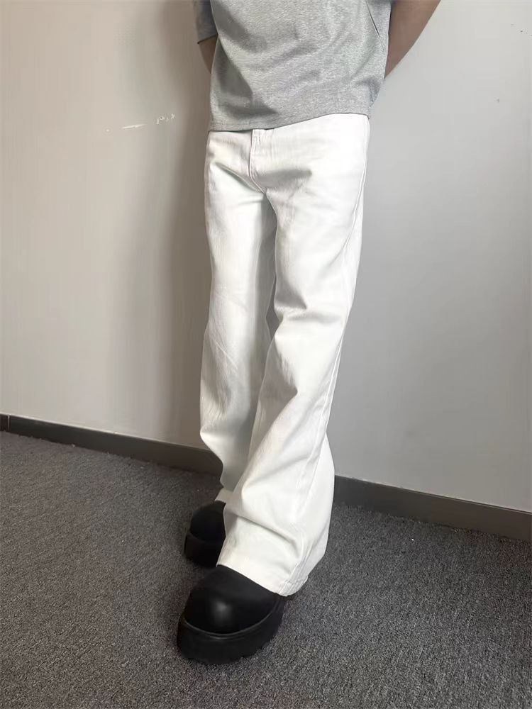 Japanese Brand × Jean High Street White Wide Leg Straight Leg Casual Jeans Size US 32 / EU 48 - 5 Thumbnail