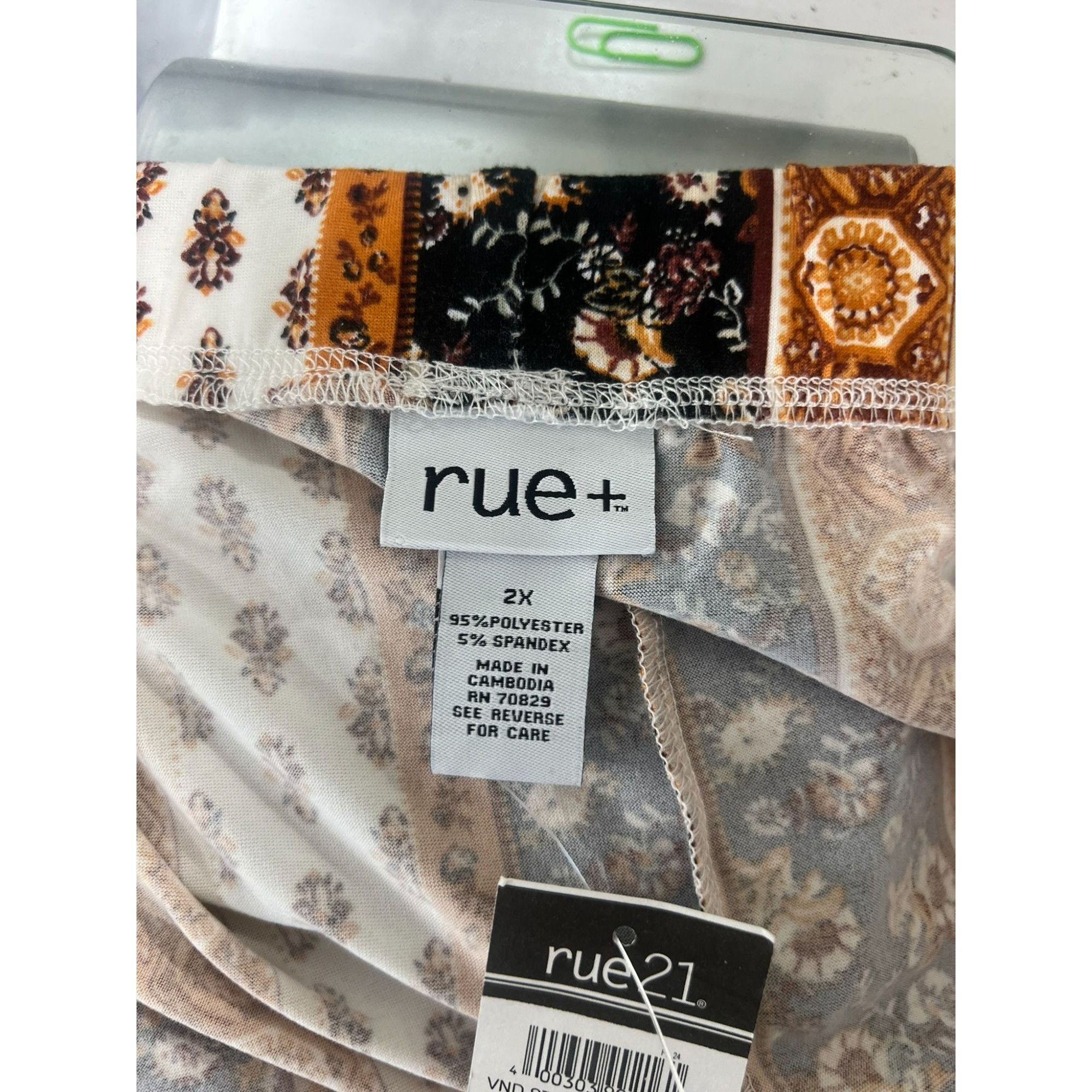 Other Rue + - Women's Flared Stretch Pants - With/Brown - 2X Size 36" / US 14 / IT 50 - 11 Thumbnail