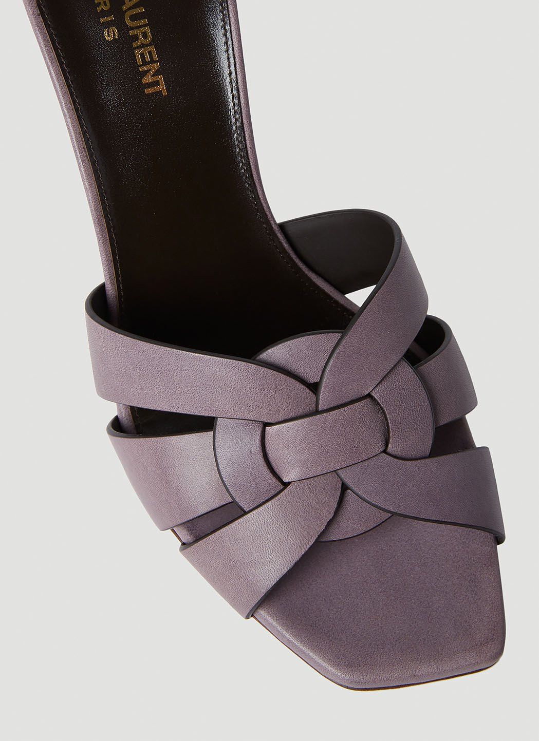 Saint Laurent Paris o1s1wg111024 Tribute Mules in Smooth Leather in Purple Size US 9 / IT 39 - 5 Thumbnail