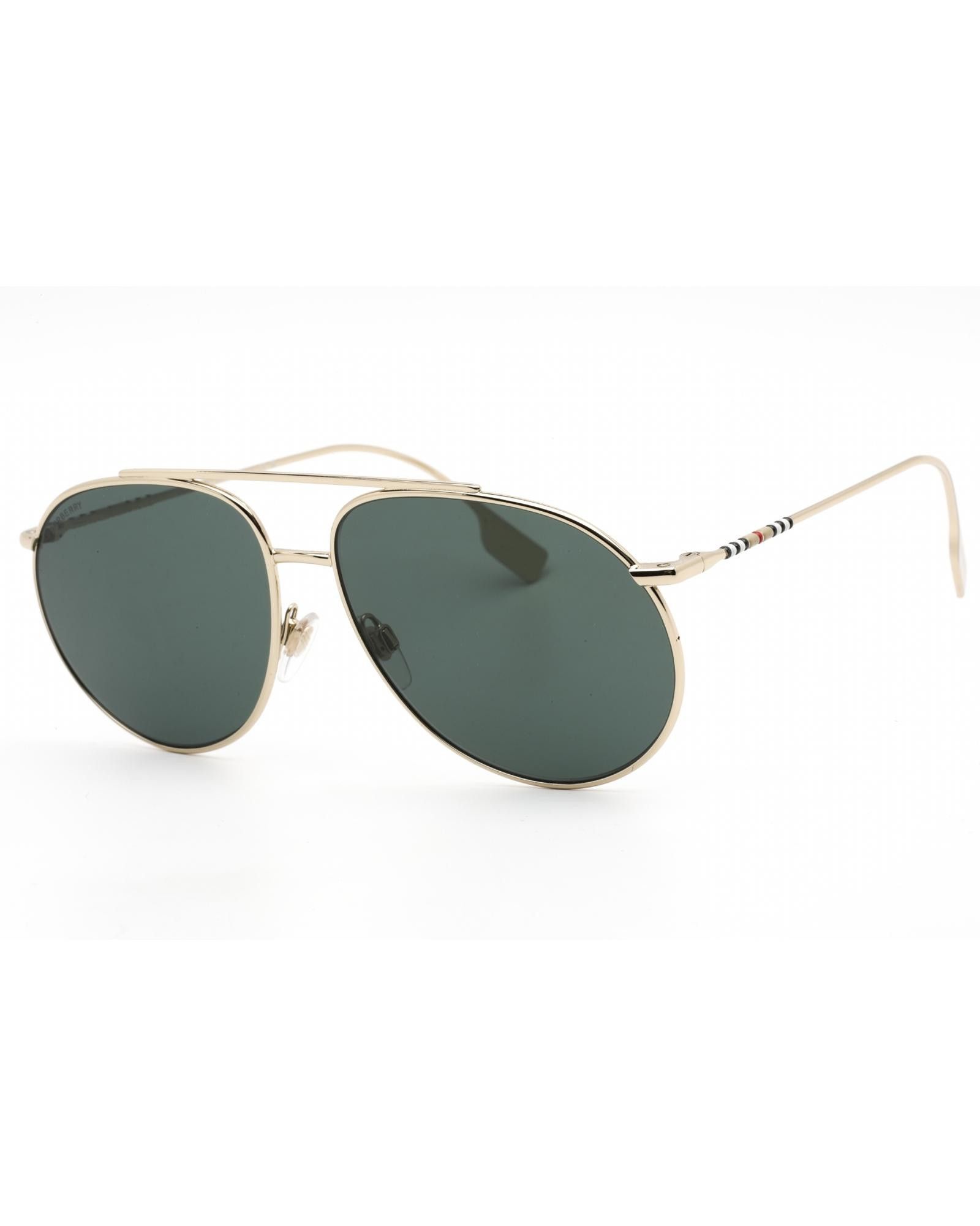 image of Burberry 0Be3138 Sunglasses Gold/green, Women's