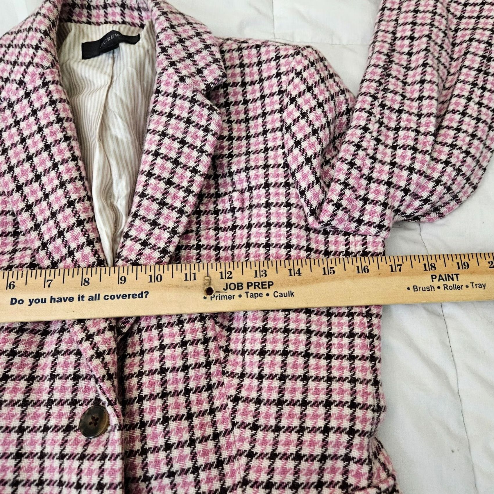 J.Crew J.Crew Blazer Shirt Women's XS Houndstooth Wool Blend Two Buttons Lightweight Classic Jacket Multicolor Fall Spring Summer Winter Regular Size XS / US 0-2 / IT 36-38 - 7 Thumbnail