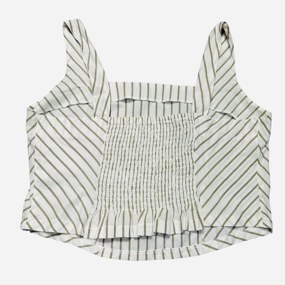 Other New Maurices Striped Cotton Crop Smocked Back Top Size XXL Size XXL / US 16-18 / IT 52-54 - 3 Thumbnail