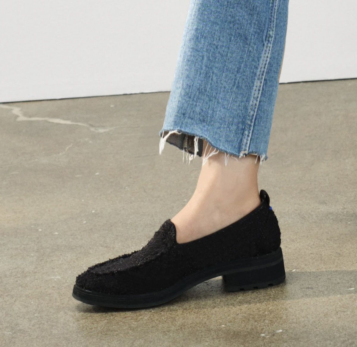 Rothy's The Lug Loafer in Black Bouclé Size US 8 / IT 38 - 4 Thumbnail
