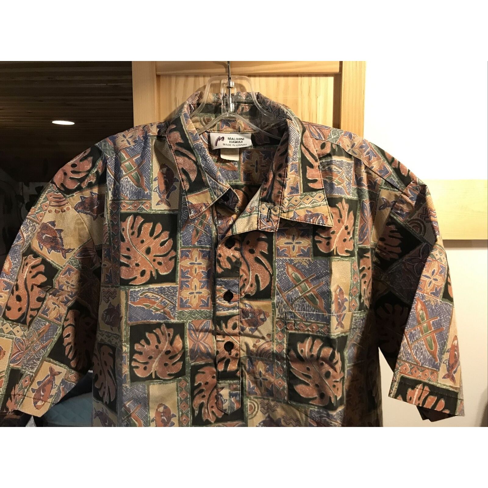 Other Malihini Vintage Men’s L orange Floral Button Hawaiian Shirt Size US L / EU 52-54 / 3 - 9 Thumbnail
