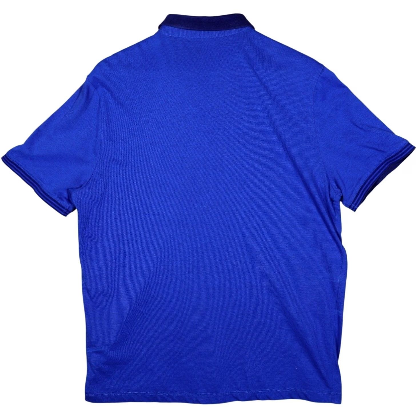 Perry Ellis Perry Ellis Men Large Royal Blue Polo Shirt Short Sleeve Collared Textured Button Size US L / EU 52-54 / 3 - 4 Thumbnail