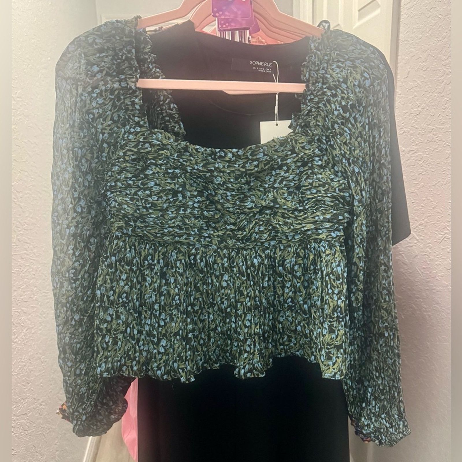 ASTR The Label 64 - Astr the Label $88 Green Floral Women's Top Size S Size S / US 4 / IT 40 - 5 Thumbnail