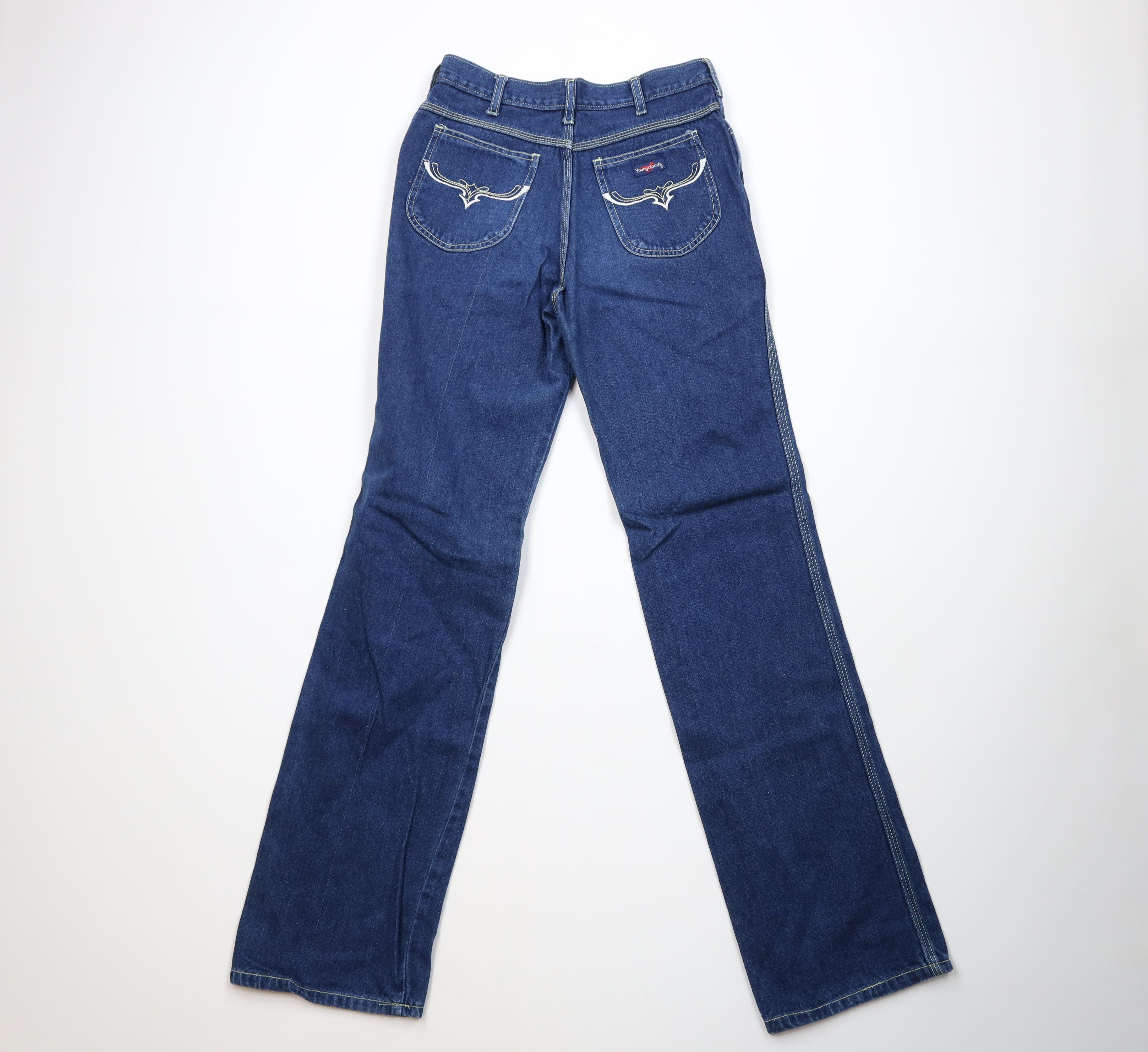 Vintage Vintage 70s Streetwear Flared Denim Jeans Blue Cotton Size 30" / US 8 / IT 44 - 10 Thumbnail