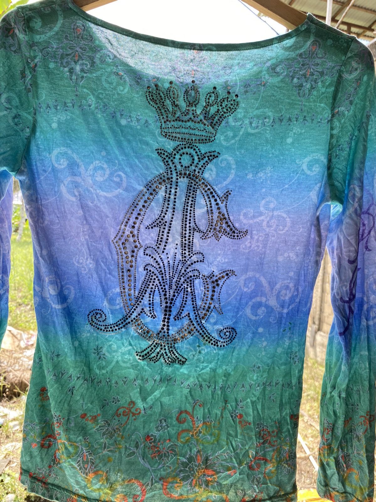 Ed Hardy × Vintage Vintage mesh ed hardy print mesh tattoos y2k style Size M / US 6-8 / IT 42-44 - 6 Thumbnail