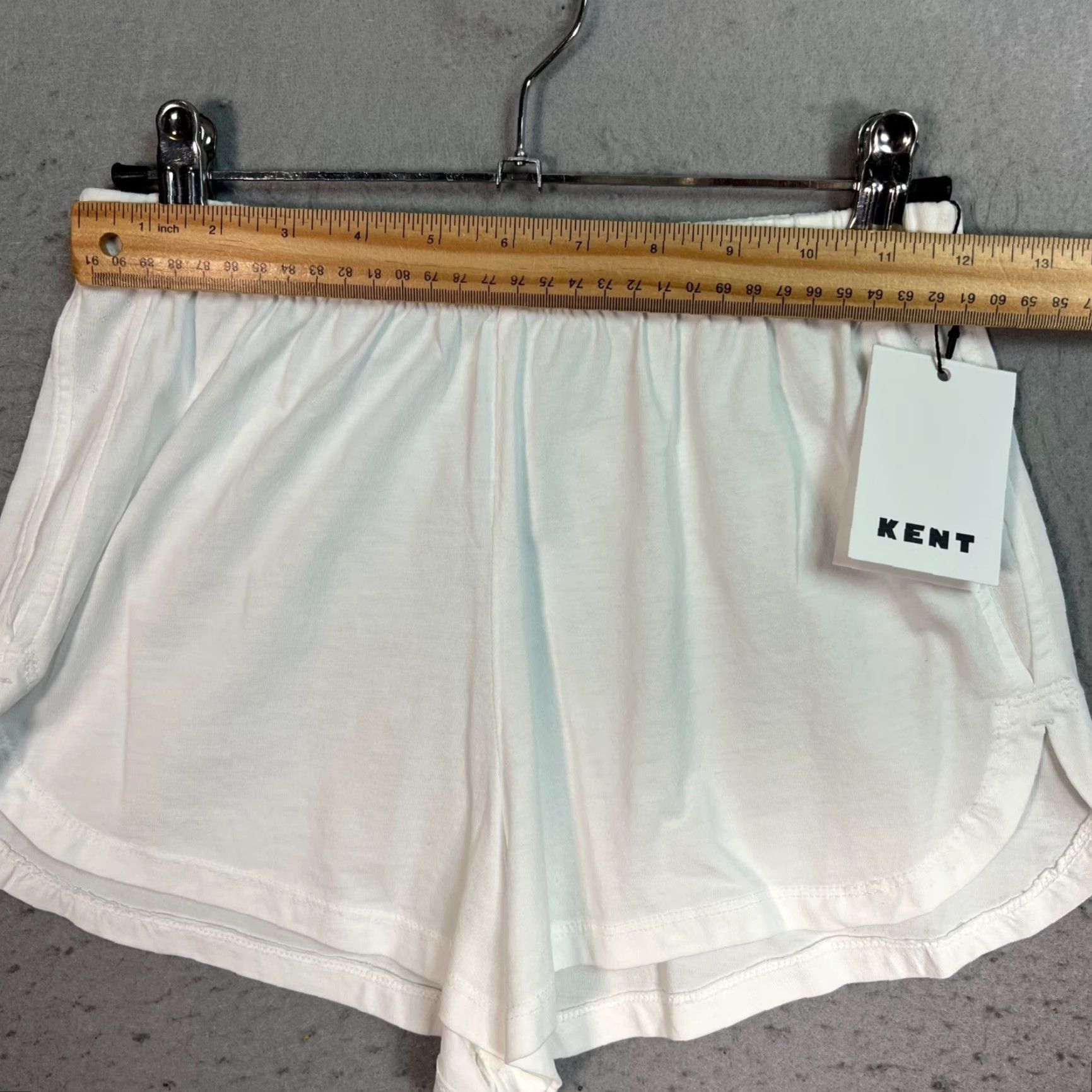 Vintage Kent Womens Small White Organic Cotton Lounge Shorts Lightweight Fabric Shirt? Size 28" / US 6 / IT 42 - 5 Thumbnail