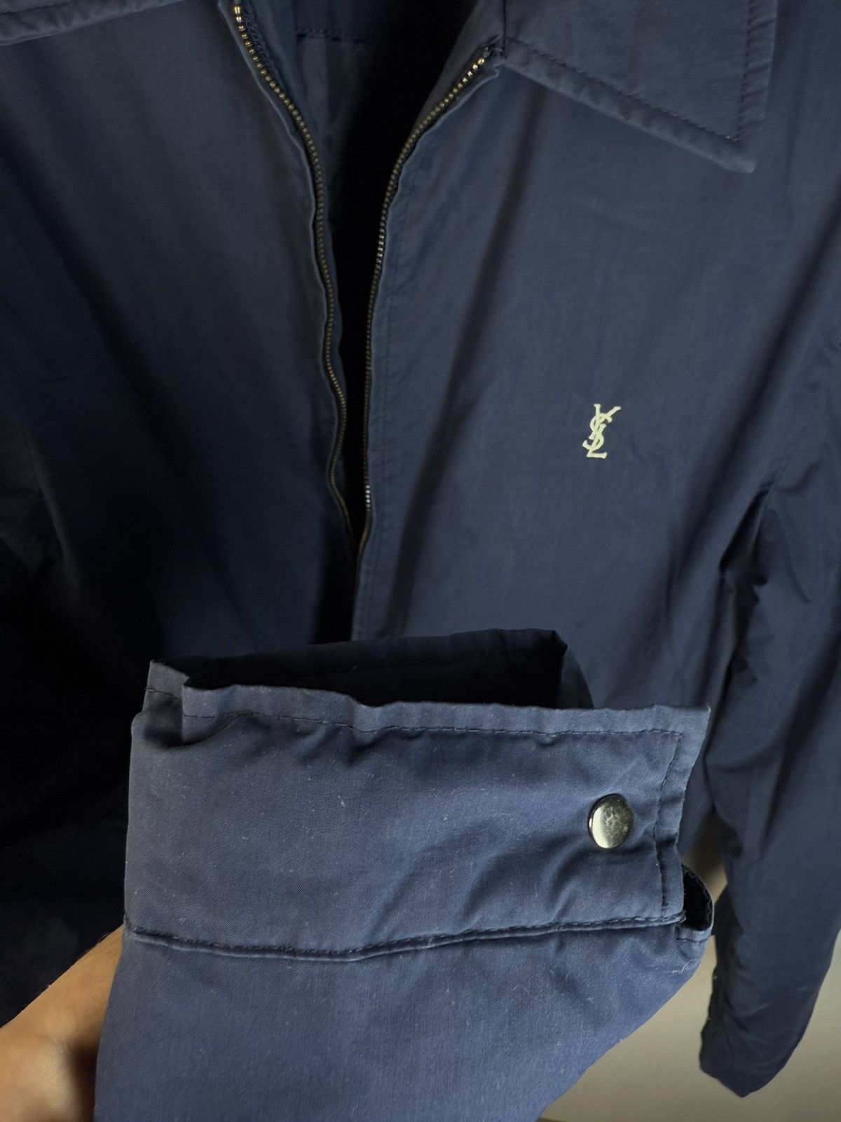 Yves Saint Laurent Warm YSL Jacket Navy YSL Bomber Size US M / EU 48-50 / 2 - 17 Thumbnail