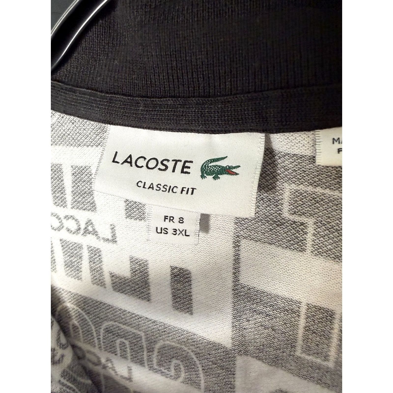 Lacoste Lacoste Shirt Mens XXXL Black Size Classic Fit Piqu Polo Tennis All Over Print Size US XXL / EU 58 / 5 - 3 Thumbnail