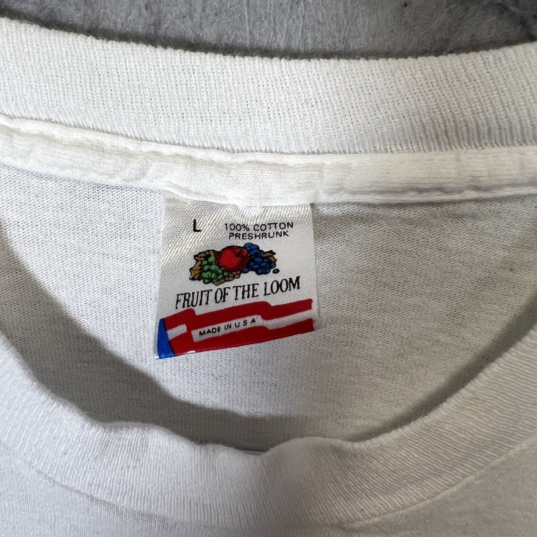 Fruit Of The Loom VINTAGE 1990 Monterey Historics Races T Shirt Adult Large White Laguna Seca Mens Size US L / EU 52-54 / 3 - 6 Thumbnail