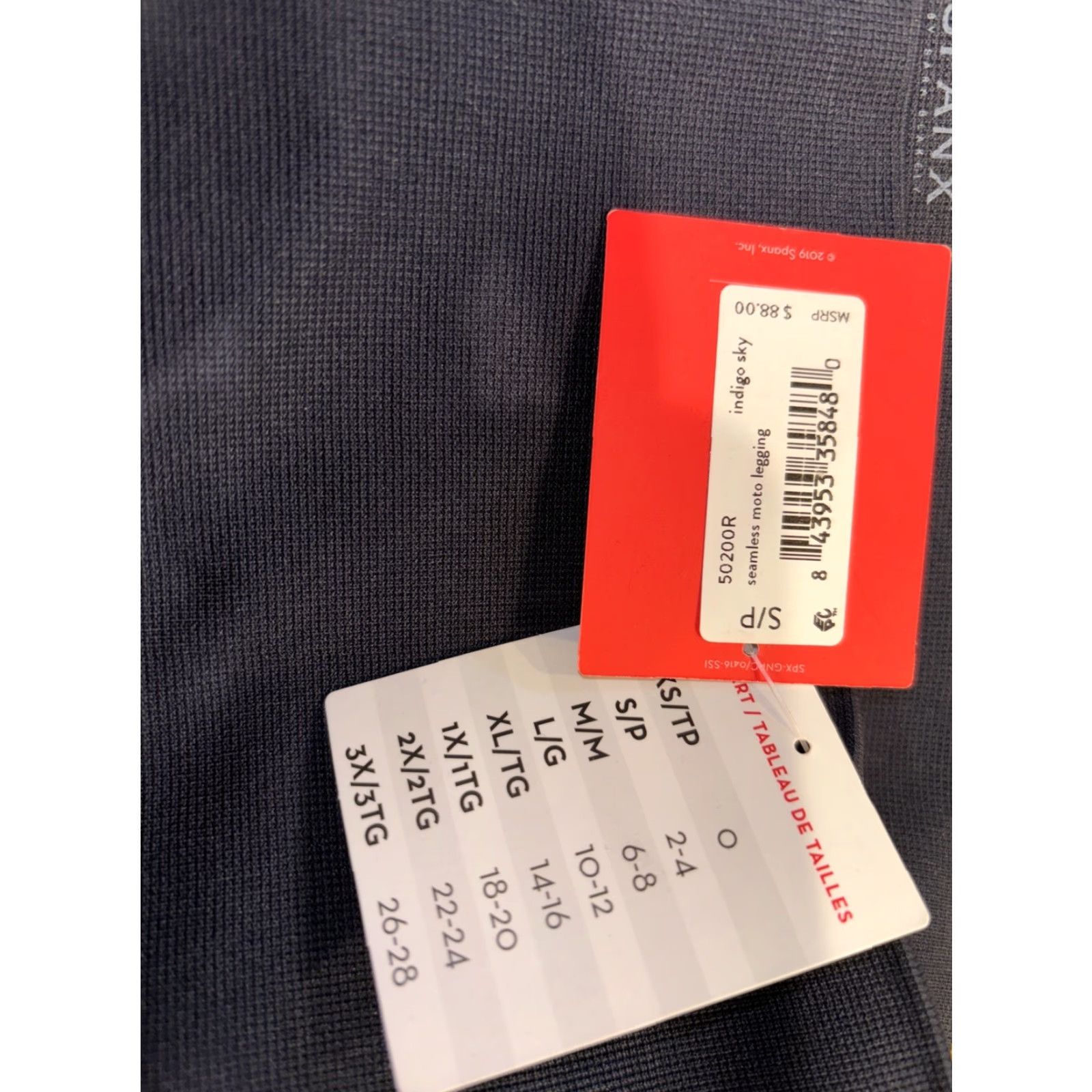 Spanx Spanx Women Small Moto Leggings Slimming Tummy Control Indigo Blue Activewear Ankle NWT Size 28" / US 6 / IT 42 - 8 Thumbnail