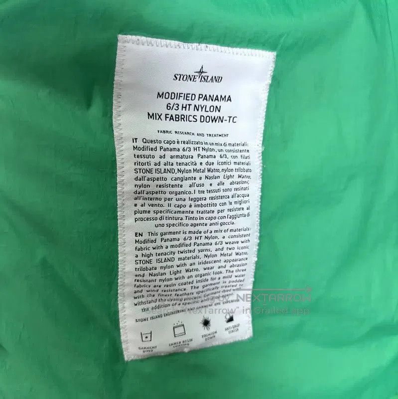 Stone Island Stone Island Green Cotton Blend Puffer Jacket . Size US XXL / EU 58 / 5 - 4 Thumbnail