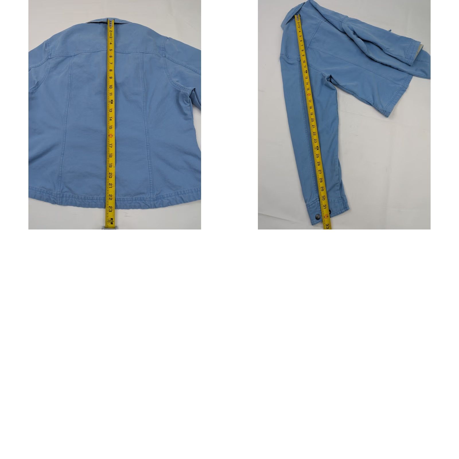 Vintage LL Bean Field Barn Chore Canvas Jacket Women L-Regular, Sky Blue Full Zip 0AJW9 Work Size L / US 10 / IT 46 - 9 Thumbnail