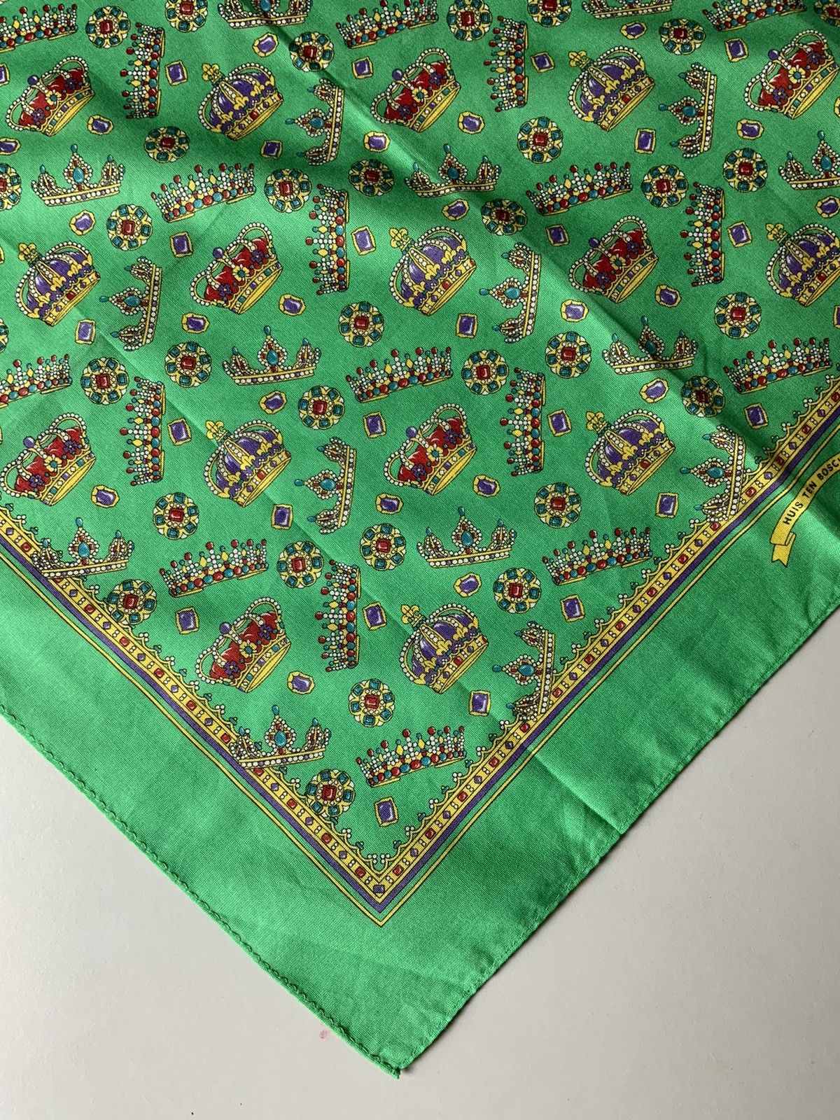 Vintage Huis Ten Bosch Monogram Italy Made Bandana Handkercheif Size ONE SIZE - 6 Thumbnail