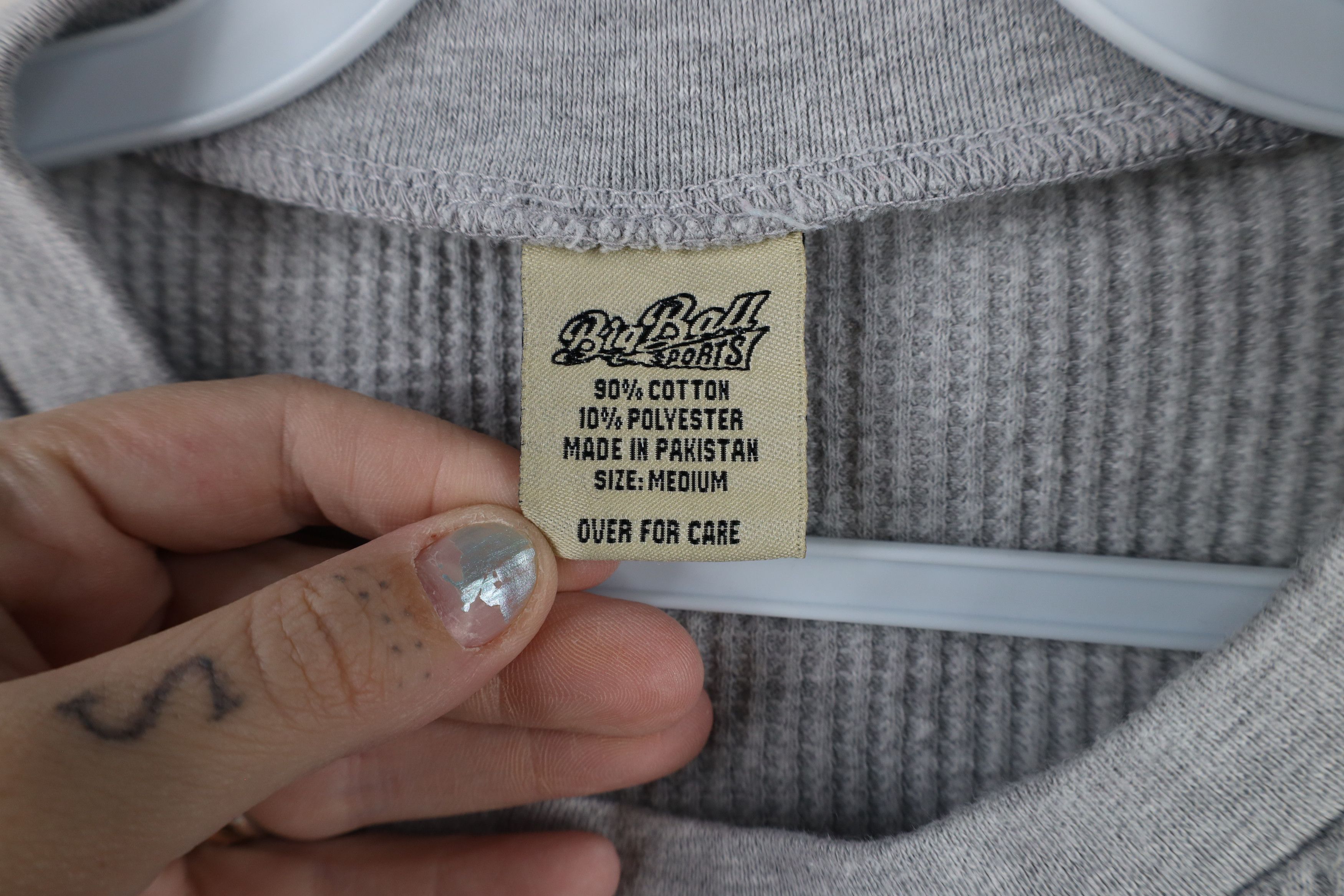 Vintage Vintage 90s University Long Sleeve Thermal Waffle T-Shirt Size US M / EU 48-50 / 2 - 7 Thumbnail