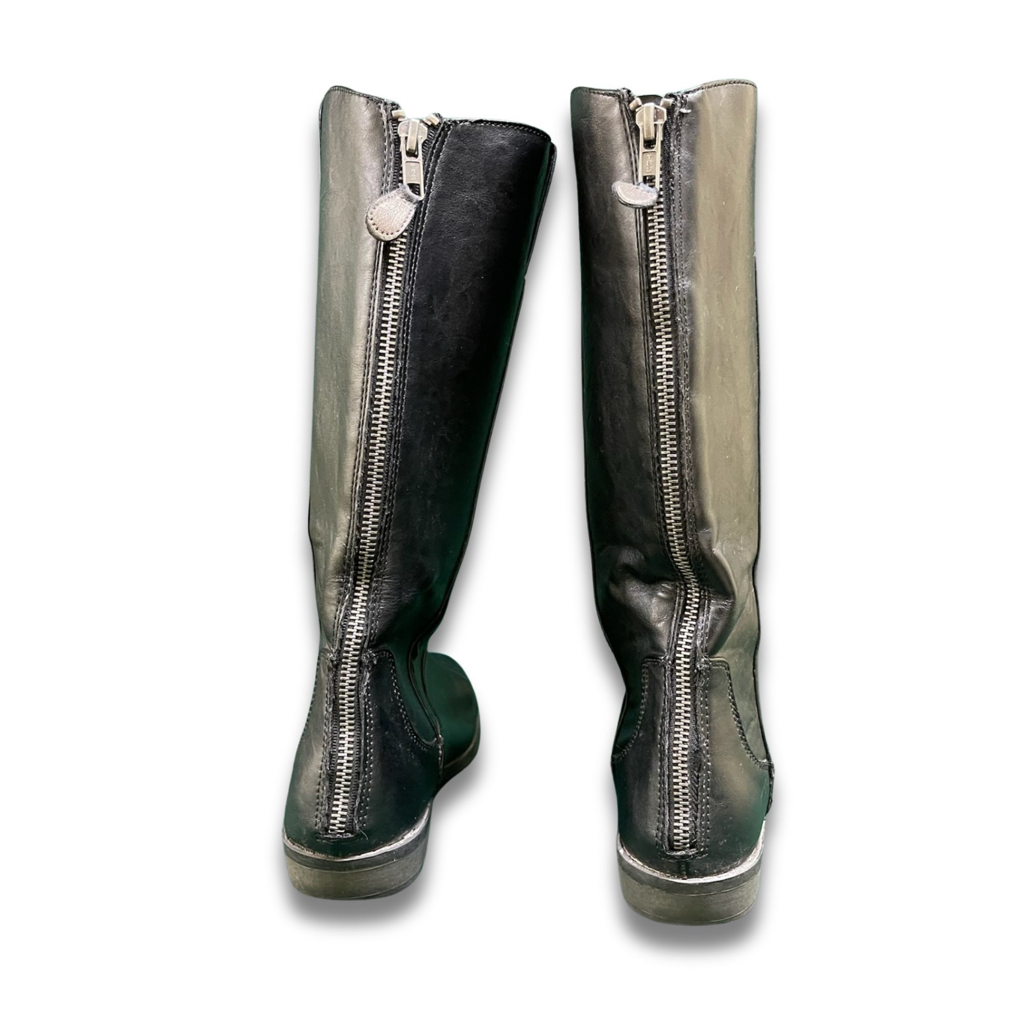 Other CAT & JACK Black Knee-High Riding Boots With Zipper Closure Size US 4 / IT 34 - 4 Thumbnail